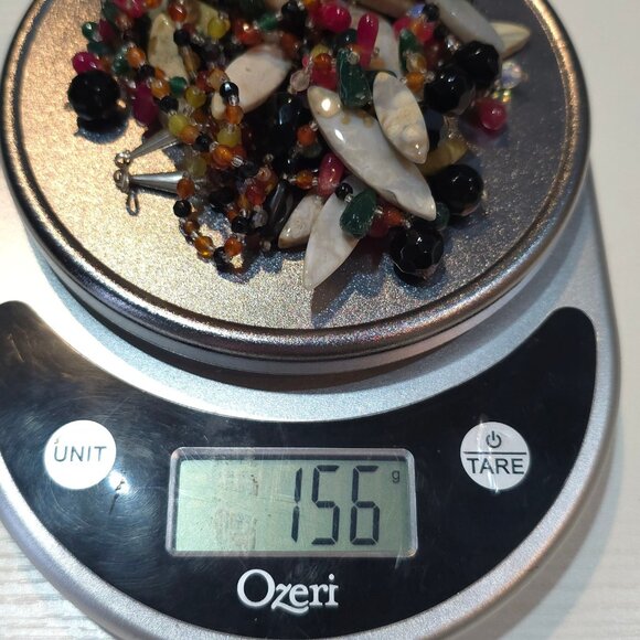 20 Inch 925 Sterling Silver Four Strands Of Various Semi Precious Stones Necklac - Picture 7 of 7